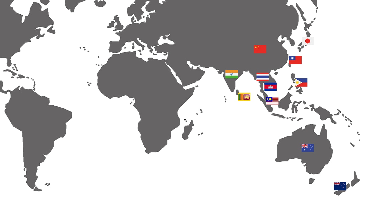 country selection asia-pacific
